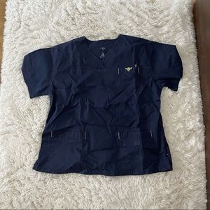Blue scrub top